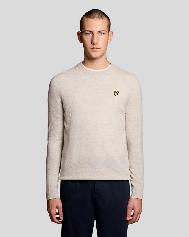 Lambswool Blend Crew Neck Jumper sold by Lyle & Scott