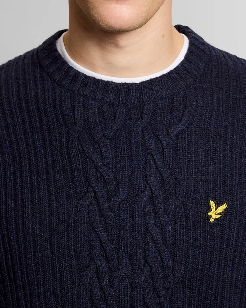 Ribbed Cable Knit Jumper sold by Lyle & Scott product image thumbnail 3