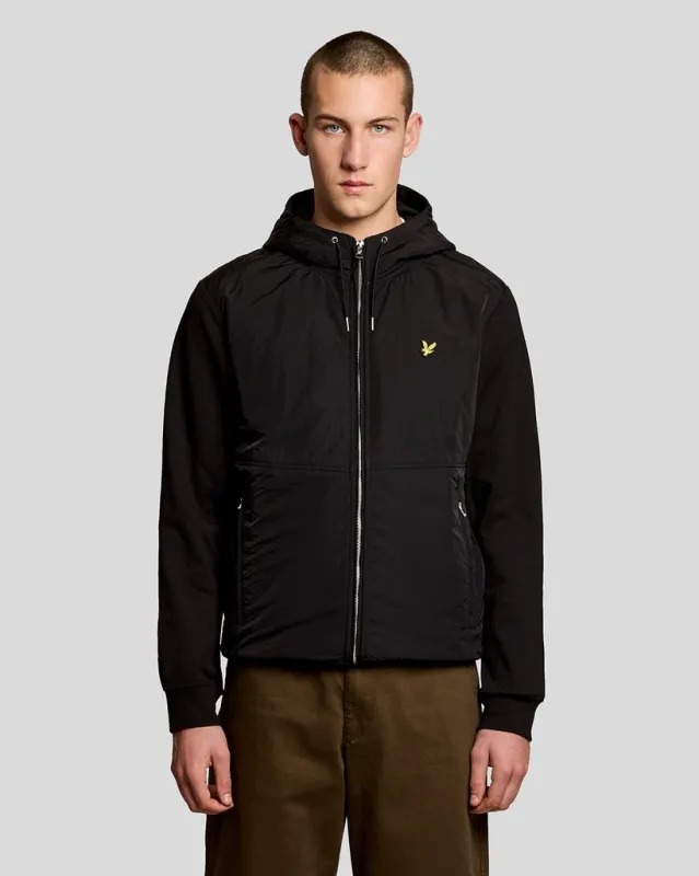 Half Raglan Sleeve Panneled Hoodie sold by Lyle & Scott