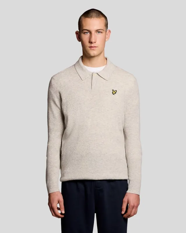 Lambswool Blend Rugby Jumper sold by Lyle & Scott