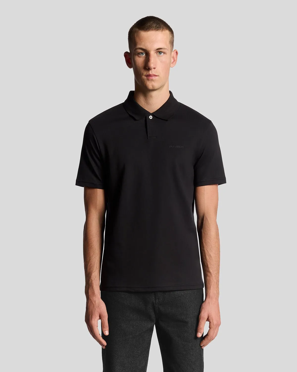 Text Logo Interlock Polo Shirt sold by Lyle & Scott
