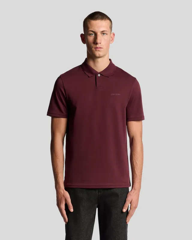 Text Logo Interlock Polo Shirt made by Lyle & Scott