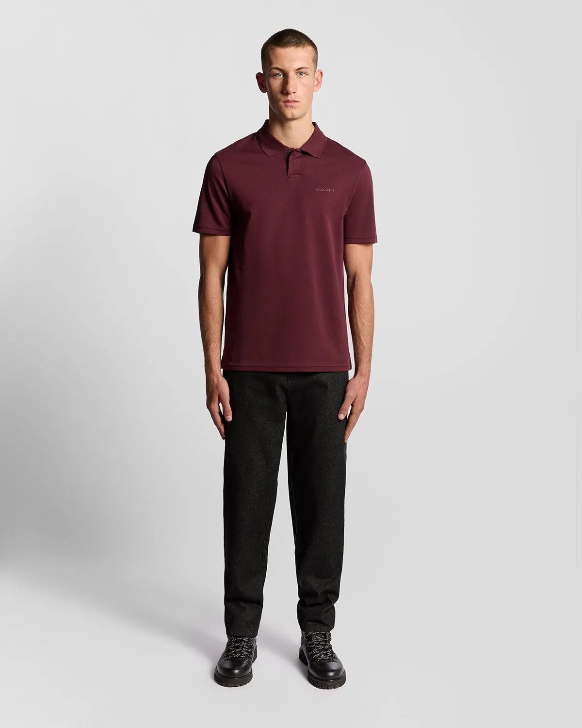 Text Logo Interlock Polo Shirt sold by Lyle & Scott product image thumbnail 2