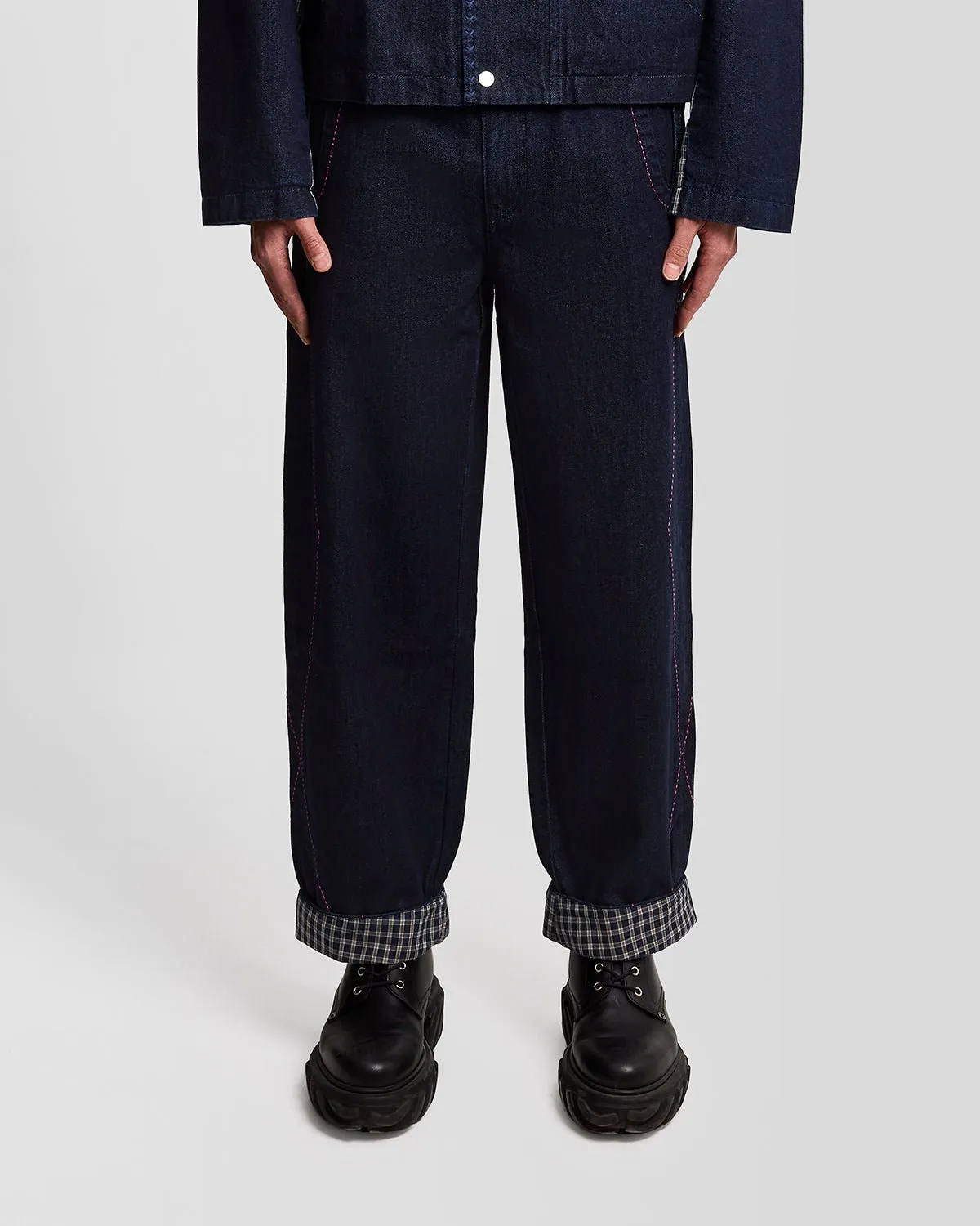 Contrast Cuff Barrel Leg Trouser sold by Lyle & Scott product image thumbnail 2