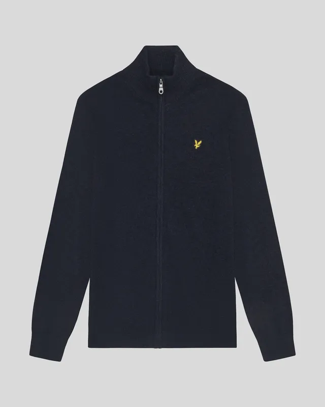Lambswool Blend Zip Cardigan sold by Lyle & Scott