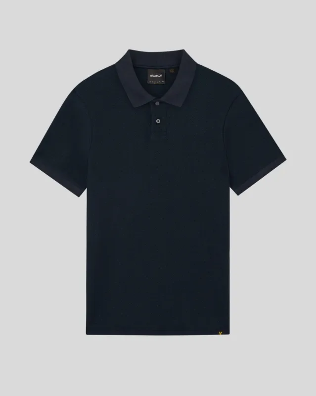 Jacquard Dobby Polo Shirt sold by Lyle & Scott