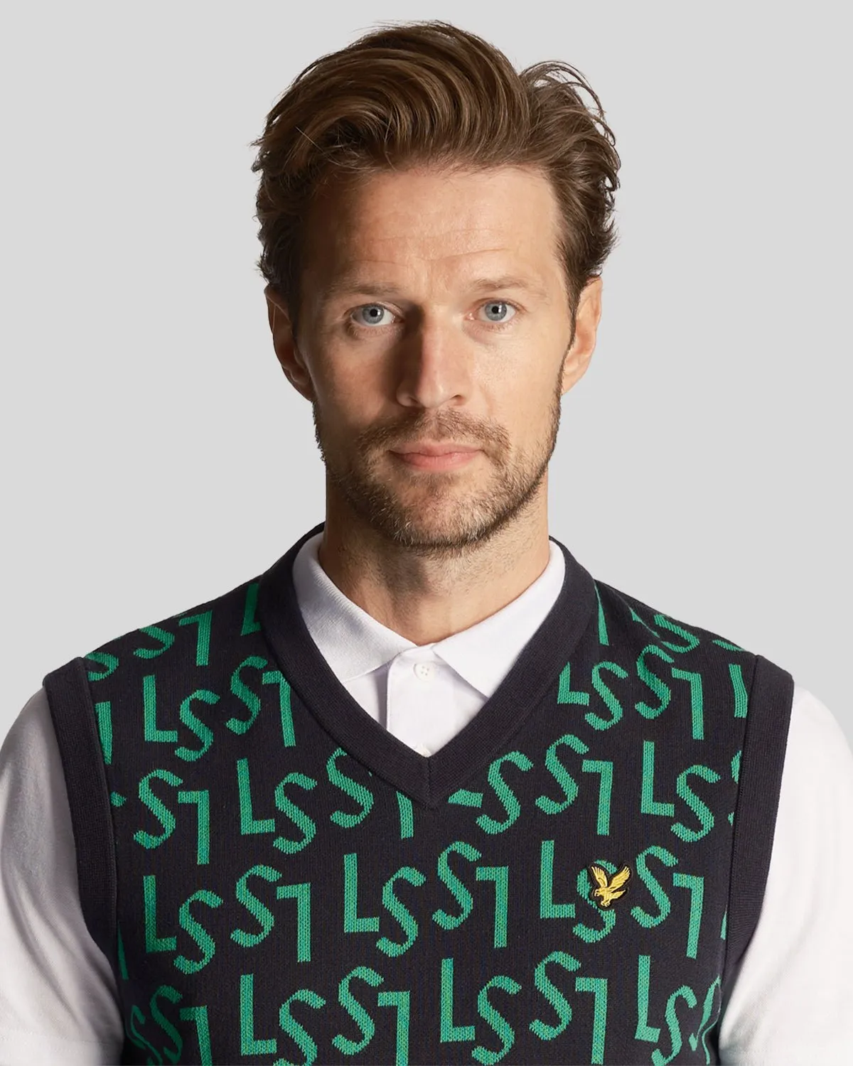 Monogram Knitted Vest sold by Lyle & Scott product image thumbnail 4