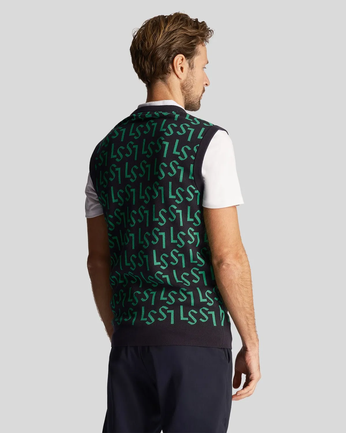Monogram Knitted Vest sold by Lyle & Scott product image thumbnail 3