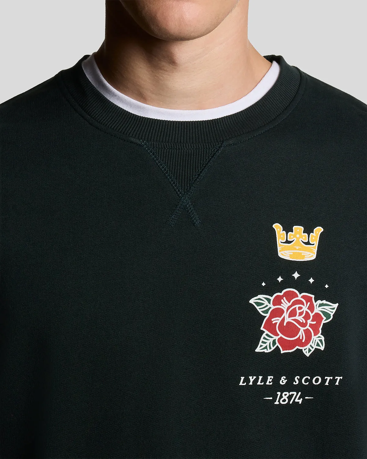 Pub Graphic Crew Neck Sweatshirt sold by Lyle & Scott product image thumbnail 3