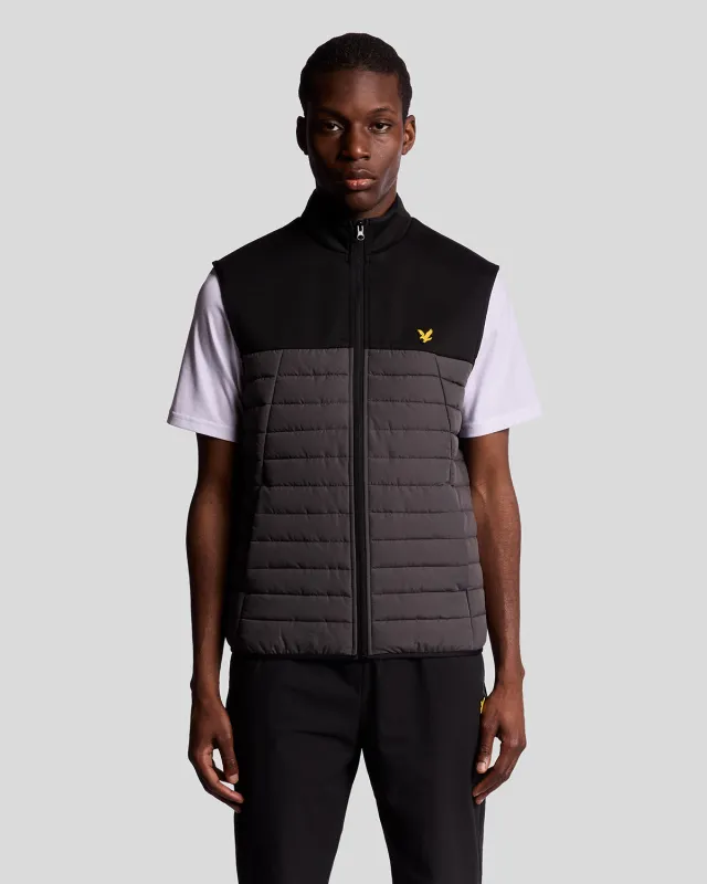 Sports Hybrid Fleece Gilet sold by Lyle & Scott