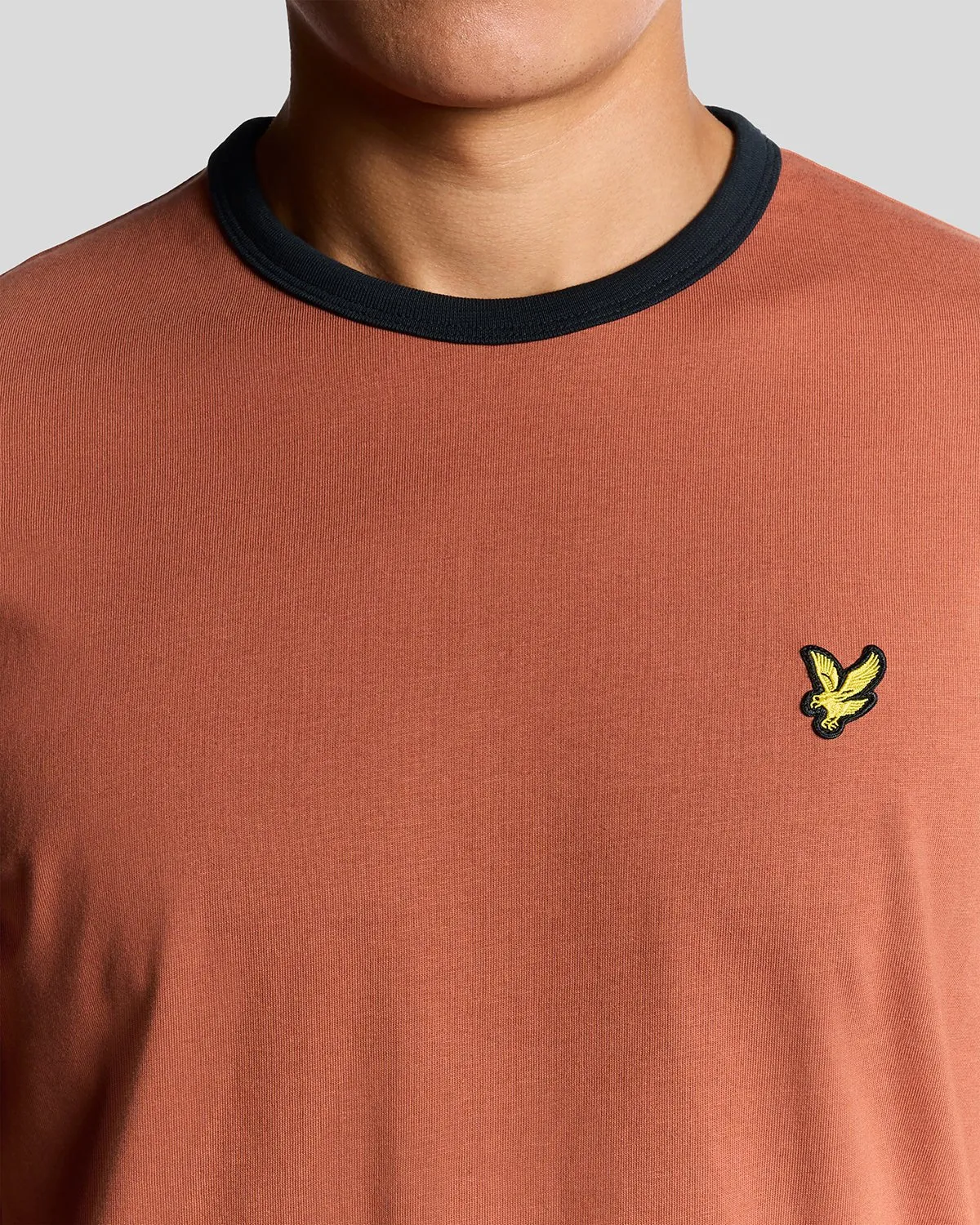 Ringer Cotton Crew Neck T-Shirt sold by Lyle & Scott product image thumbnail 3