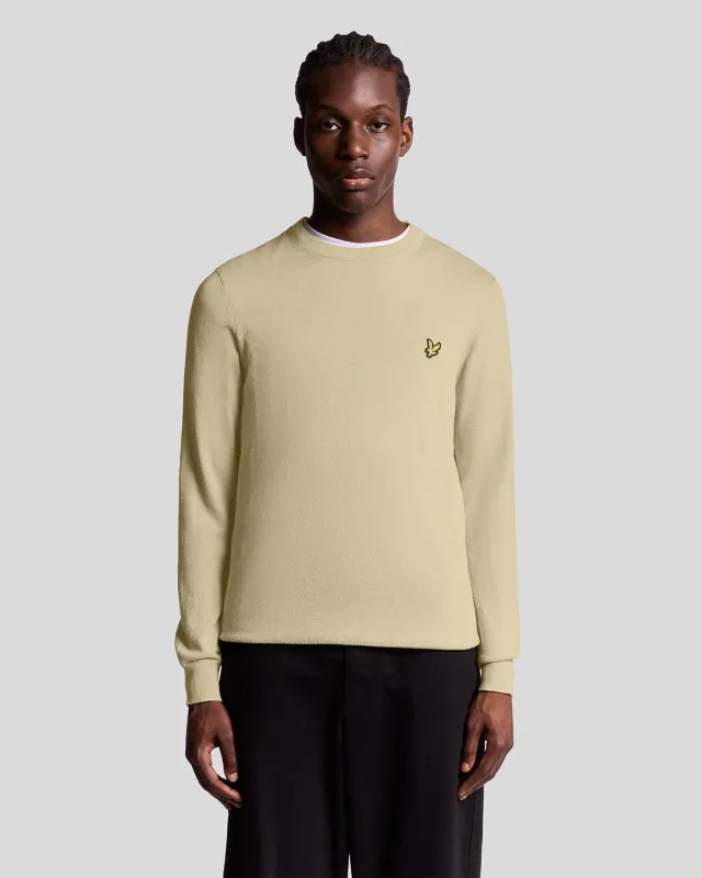 Cotton Merino Crew Neck Jumper sold by Lyle & Scott