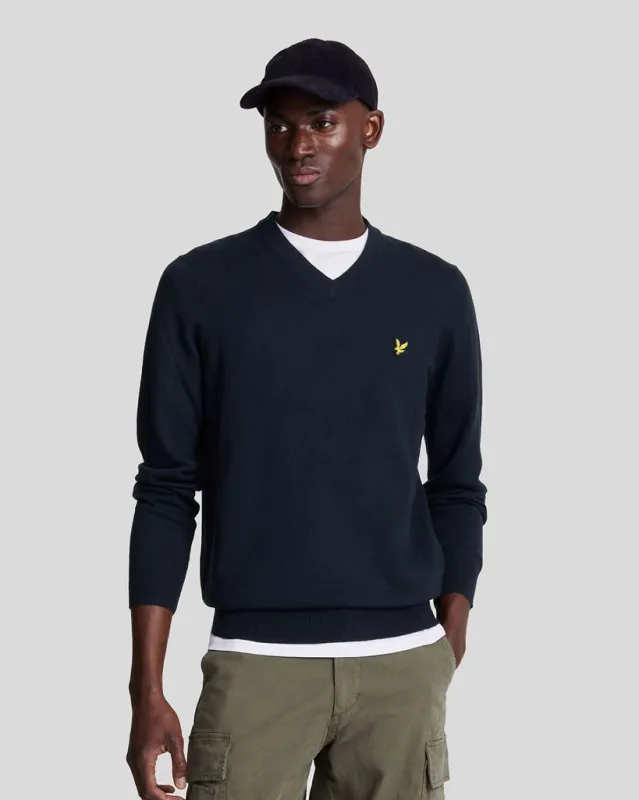 Cotton Merino V Neck Jumper sold by Lyle & Scott