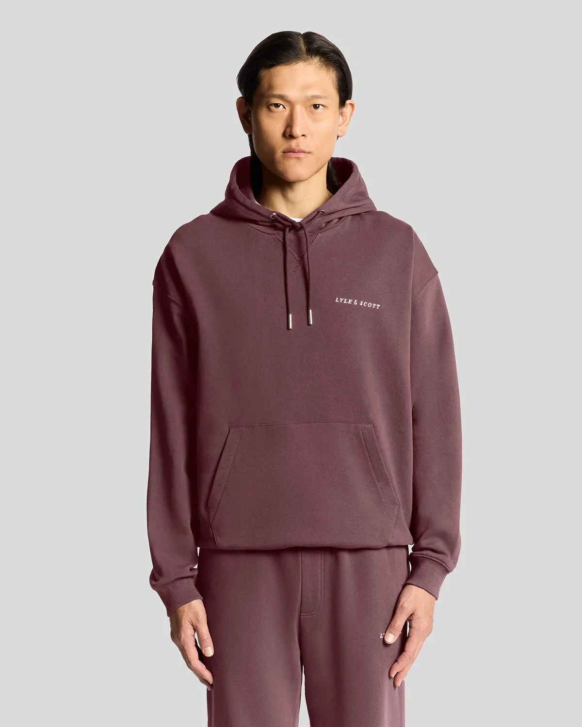 Script Brushback Pullover Hoodie sold by Lyle & Scott