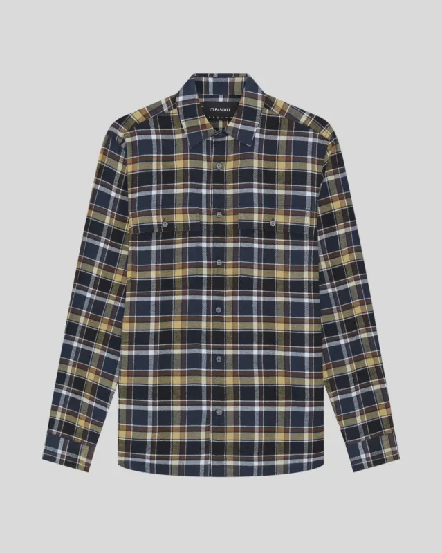 Brushed Cotton Check Shirt sold by Lyle & Scott