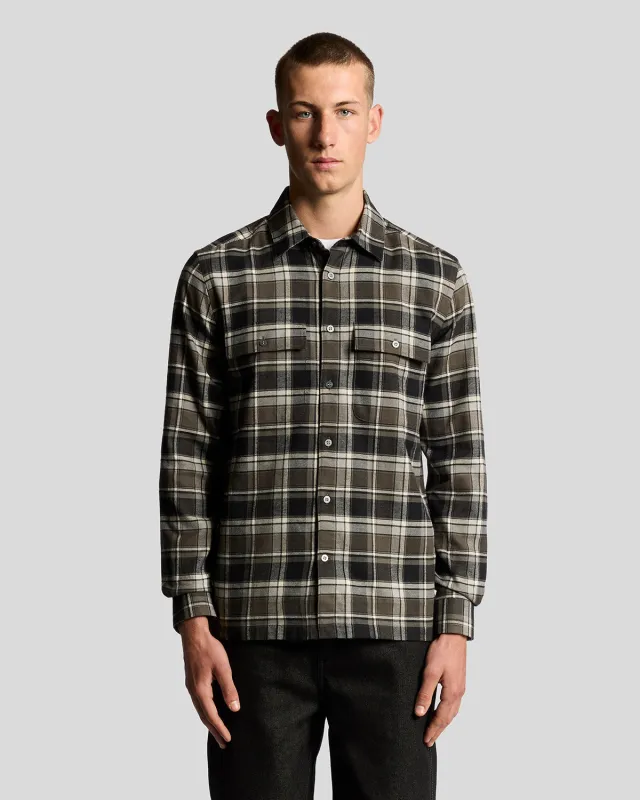 Brushed Cotton Check Shirt sold by Lyle & Scott