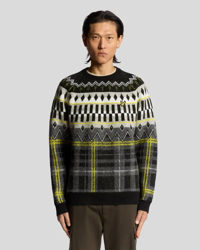 Fair Isle Knitted Tartan Jumper sold by Lyle & Scott