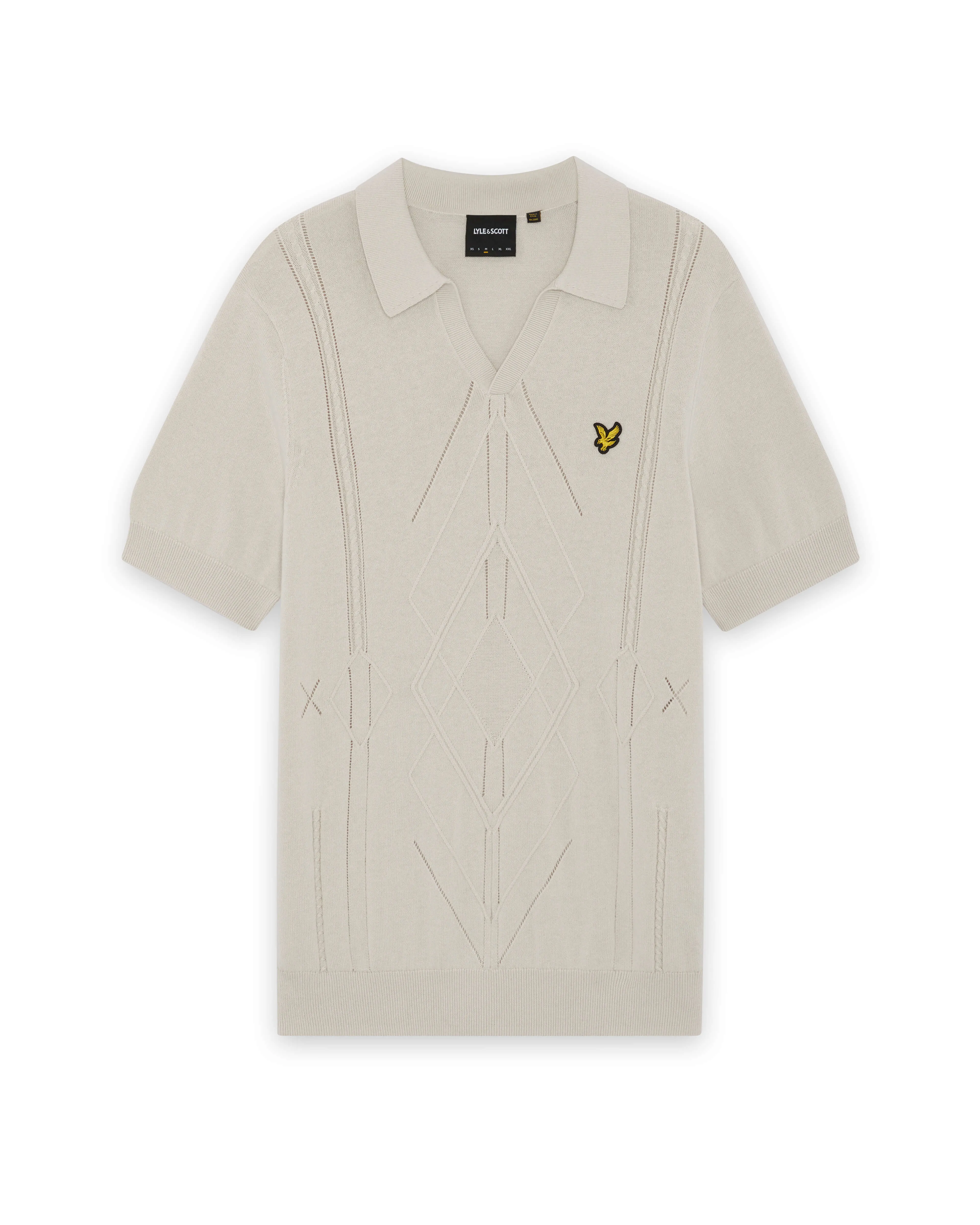 Open Collar Argyle Knitted Polo Shirt sold by Lyle & Scott product image thumbnail 5
