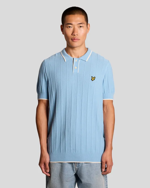 Tipped Pique Knitted Polo Shirt sold by Lyle & Scott