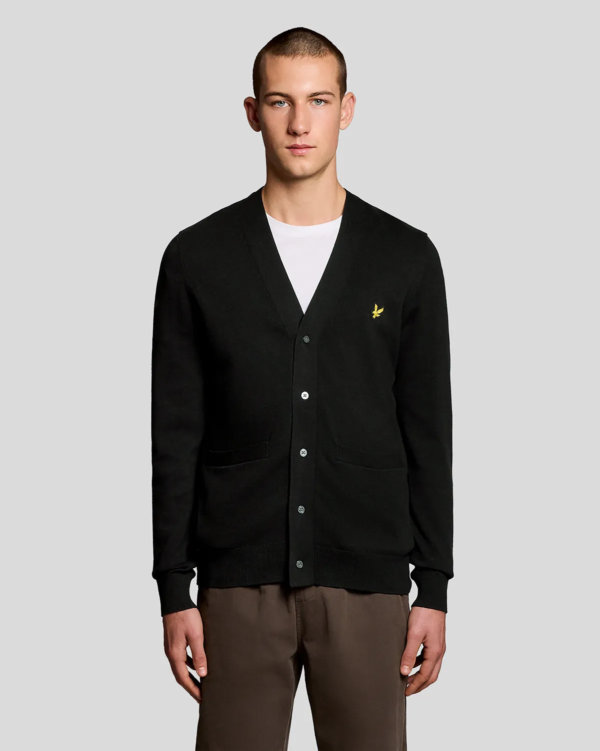 Cotton V-Neck Cardigan sold by Lyle & Scott