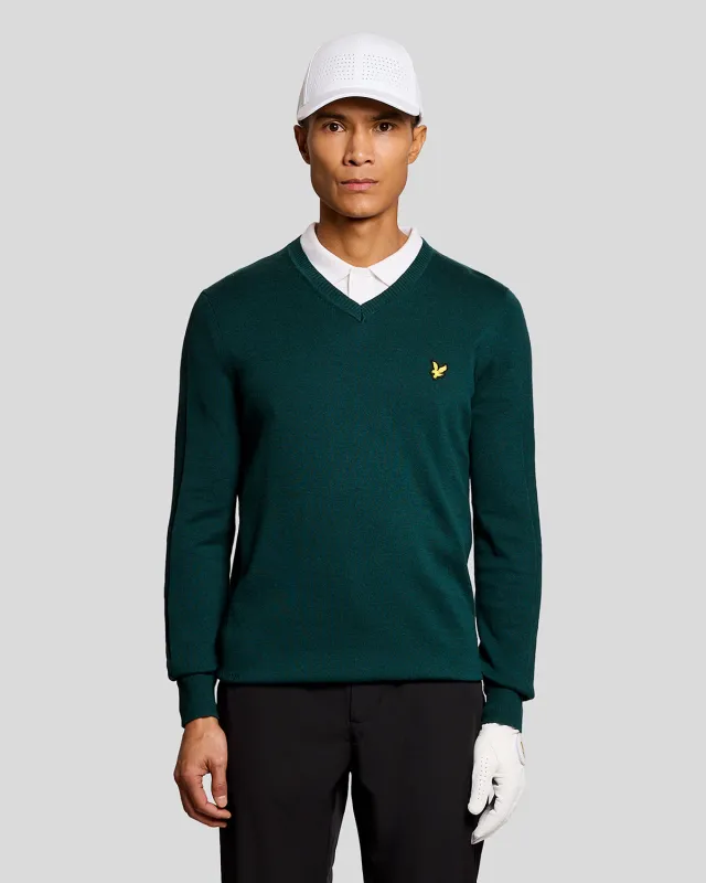 Cotton Blend V-Neck Jumper sold by Lyle & Scott