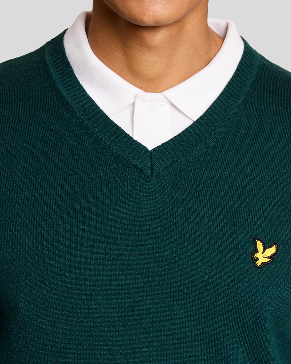 Cotton Blend V-Neck Jumper sold by Lyle & Scott product image thumbnail 3