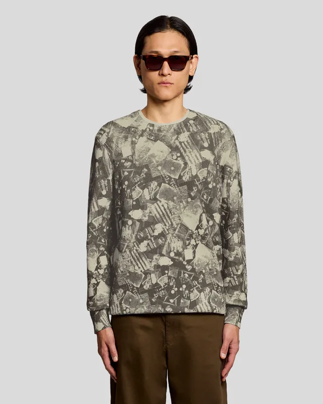 Printed Crew Neck Jumper made by Lyle & Scott