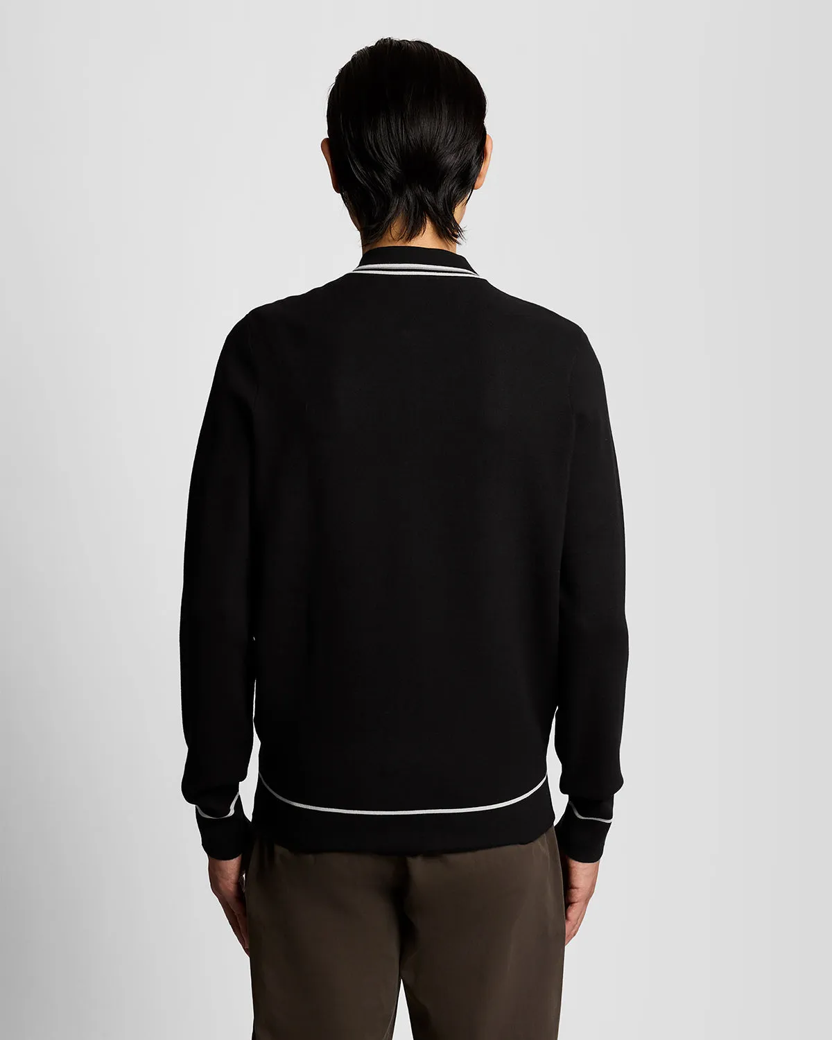 Tipped Full Zip Knitted Jumper sold by Lyle & Scott product image thumbnail 4