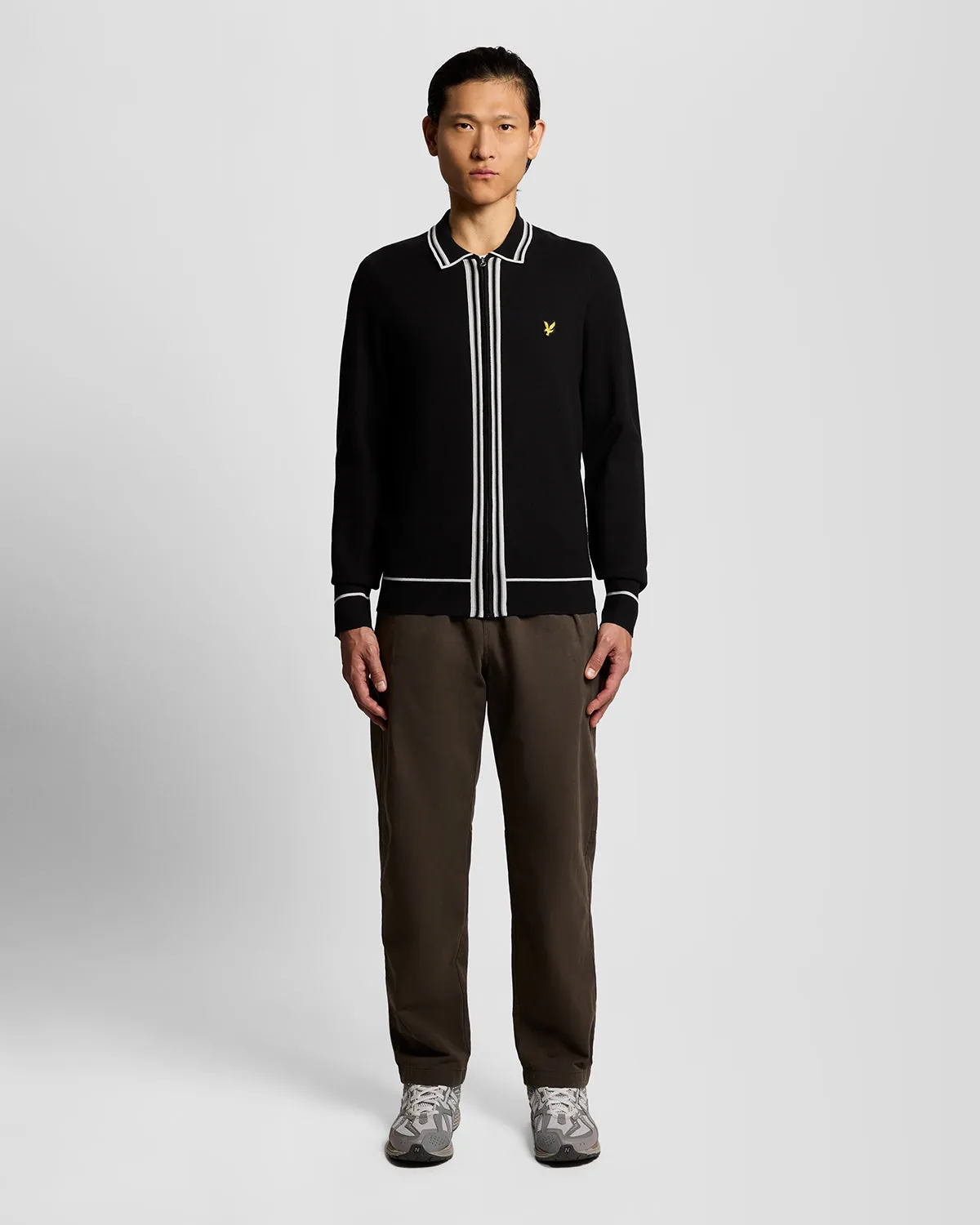 Tipped Full Zip Knitted Jumper sold by Lyle & Scott product image thumbnail 2