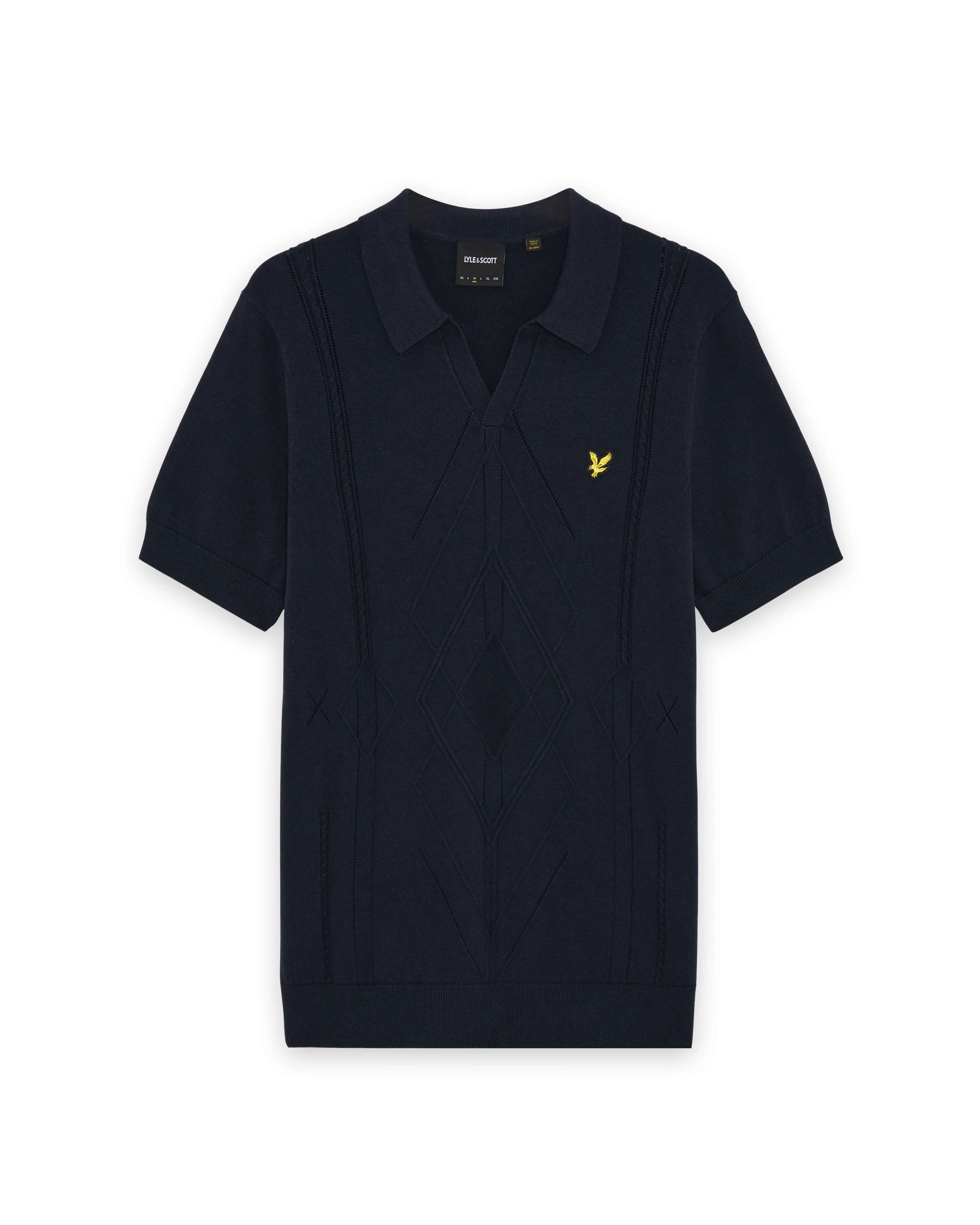 Open Collar Argyle Knitted Polo Shirt sold by Lyle & Scott product image thumbnail 5