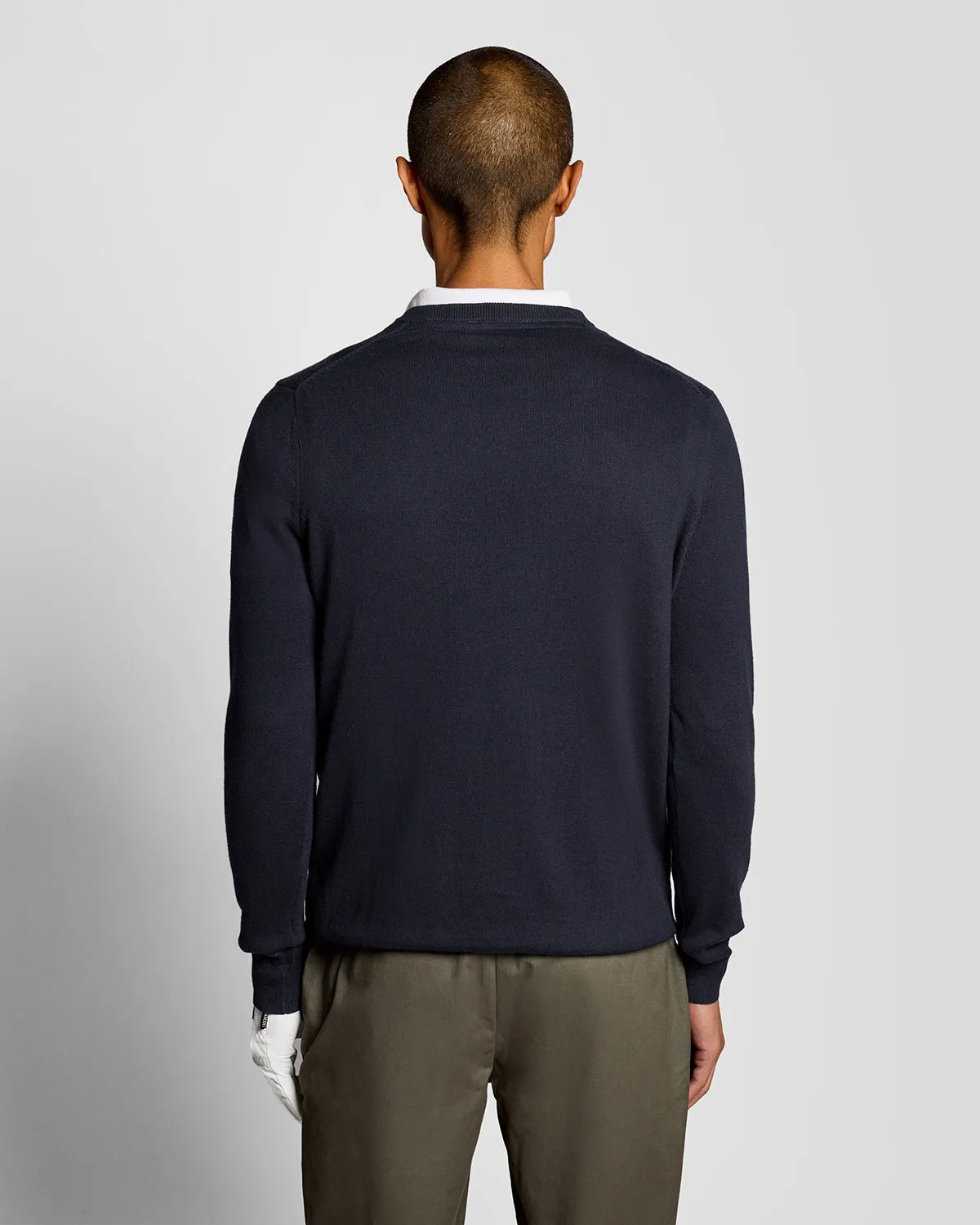 Cotton Blend V-Neck Jumper sold by Lyle & Scott product image thumbnail 4