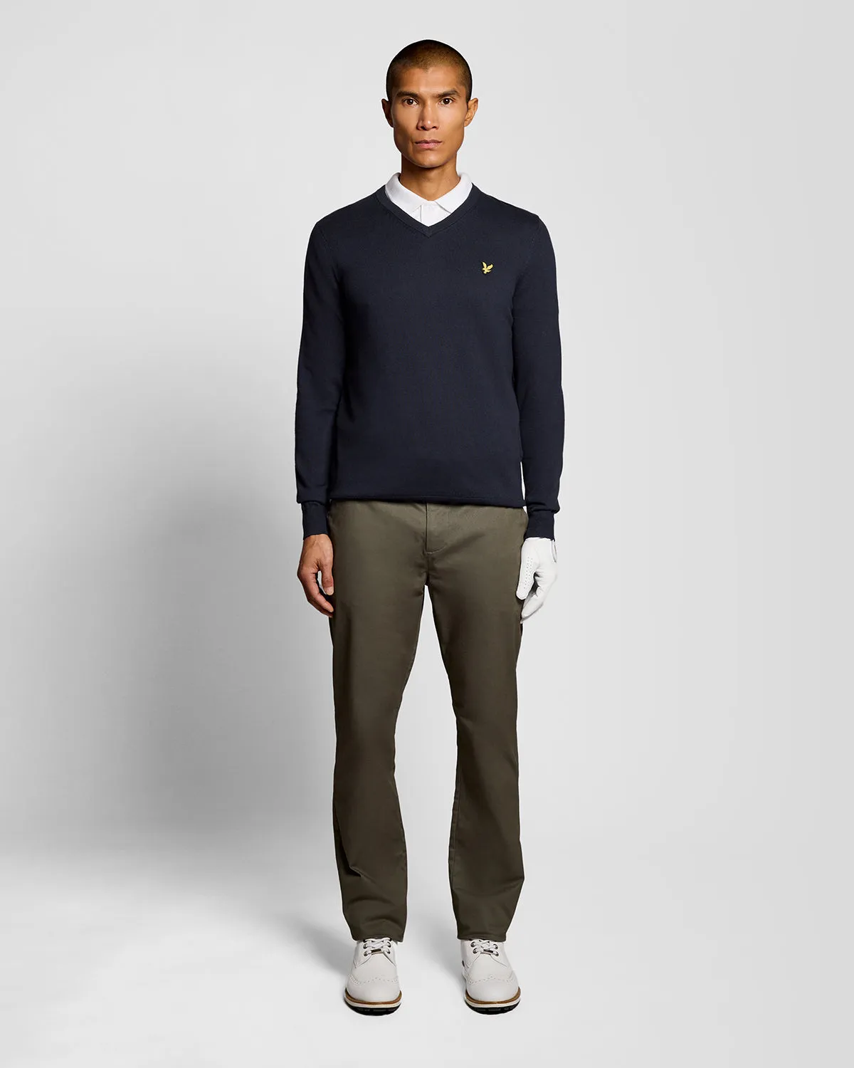 Cotton Blend V-Neck Jumper sold by Lyle & Scott product image thumbnail 2