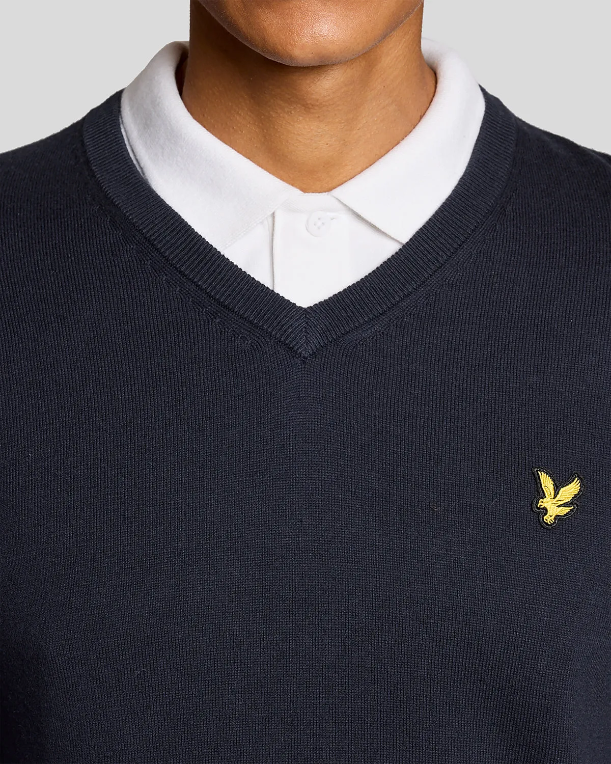 Cotton Blend V-Neck Jumper sold by Lyle & Scott product image thumbnail 3