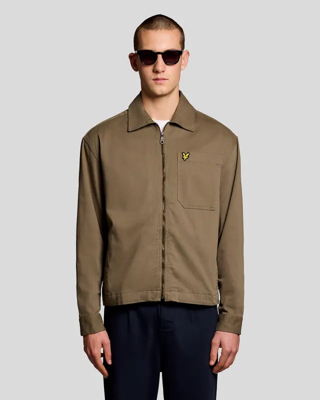 Lightweight Enzyme Wash Overshirt sold by Lyle & Scott
