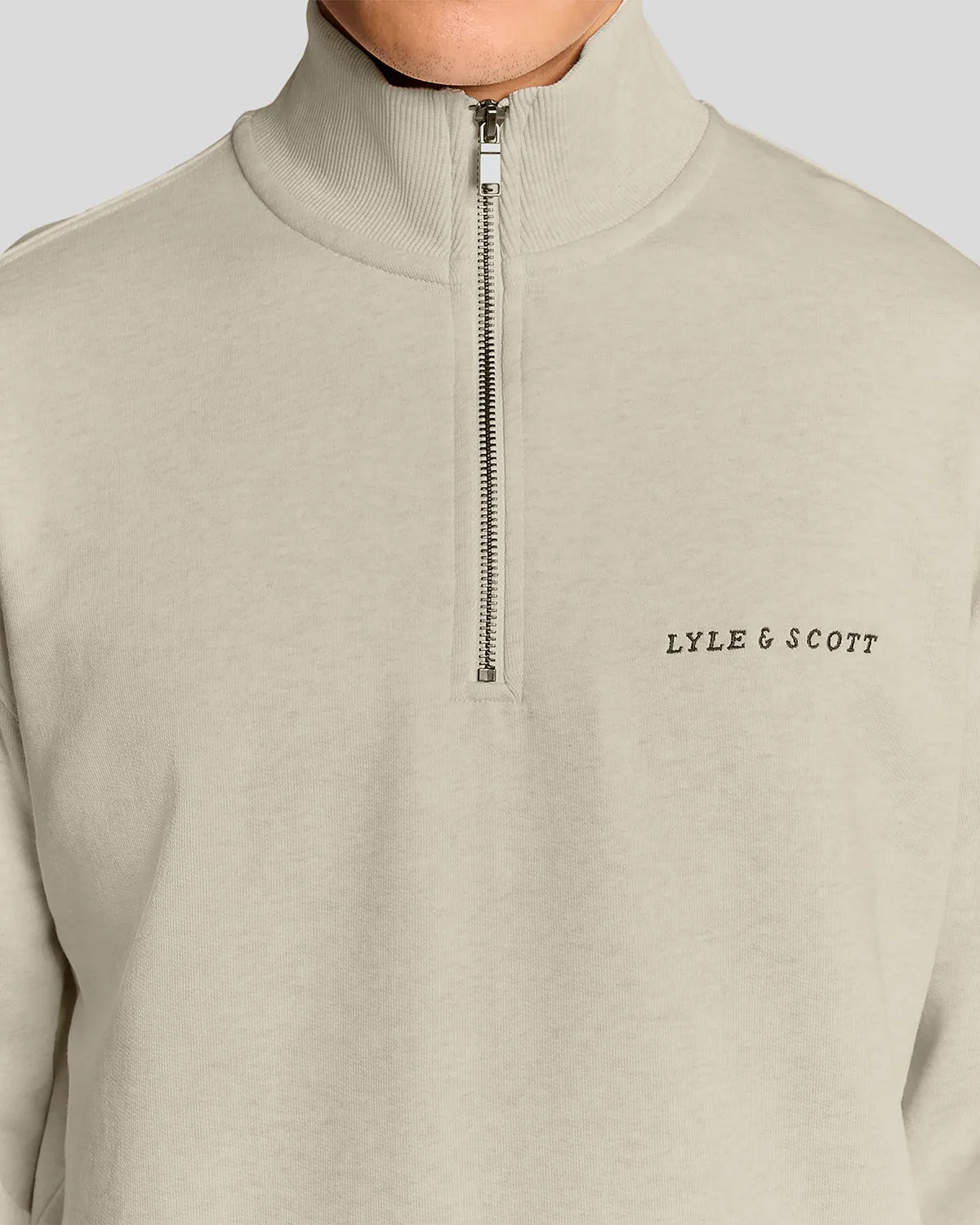 Heavyweight Script 1/4 Zip Sweatshirt sold by Lyle & Scott product image thumbnail 3