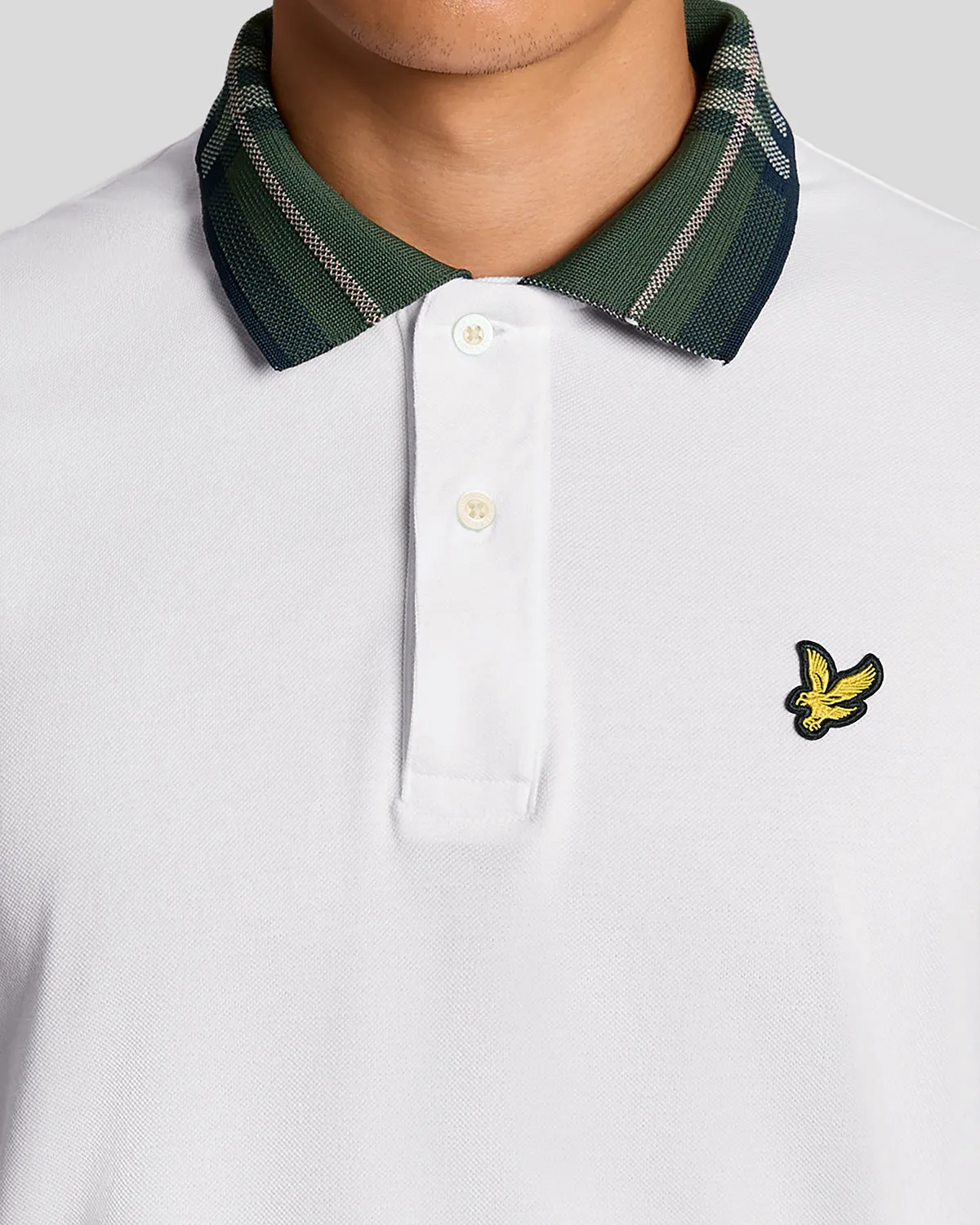 Tartan Collar Polo Shirt sold by Lyle & Scott product image thumbnail 3