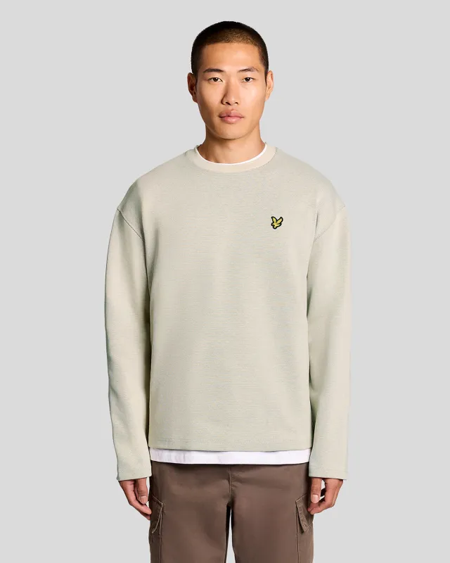 Raised Jacquard Crew Neck Sweatshirt sold by Lyle & Scott