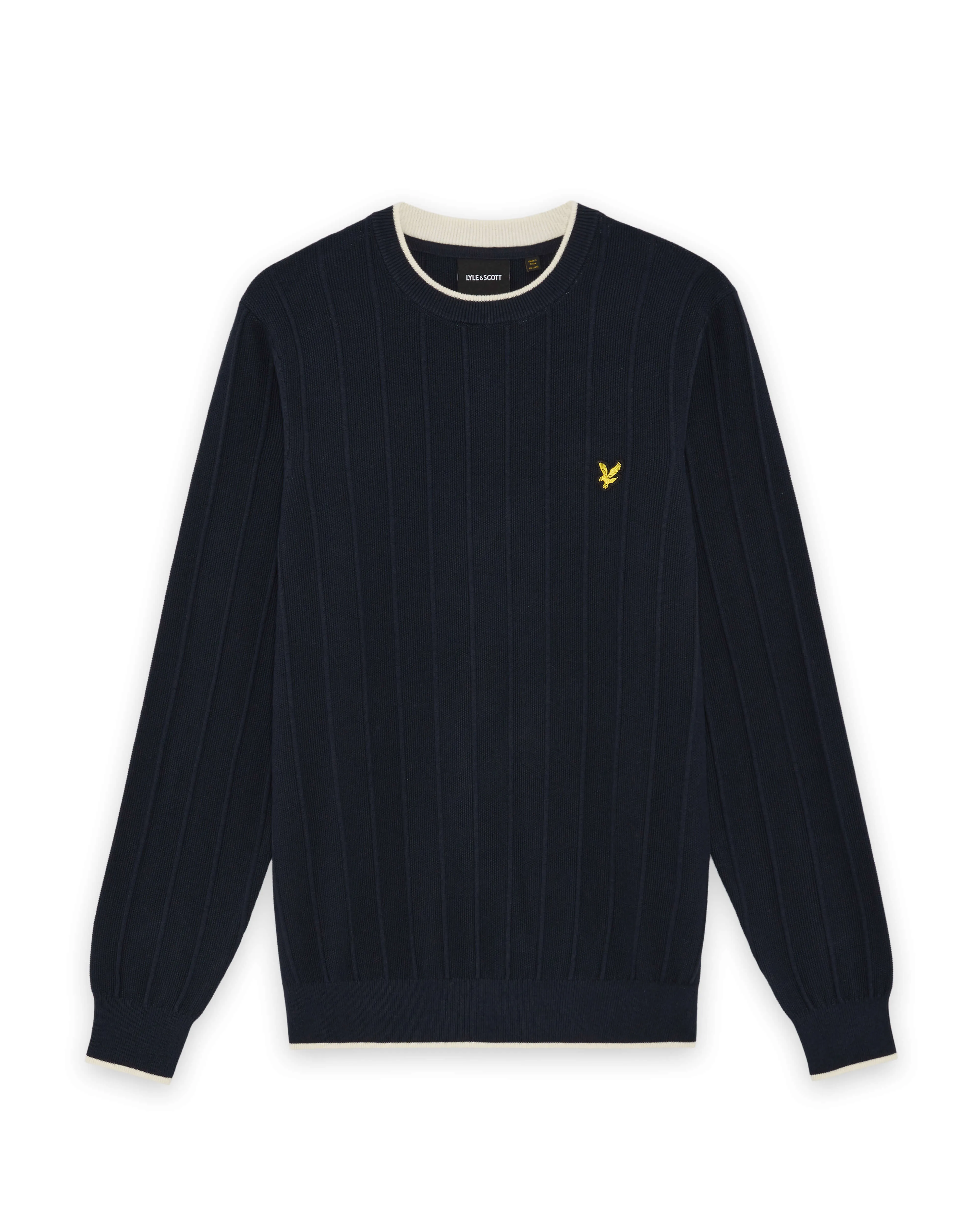 Tipped Pique Knitted Crew Neck Jumper sold by Lyle & Scott product image thumbnail 5