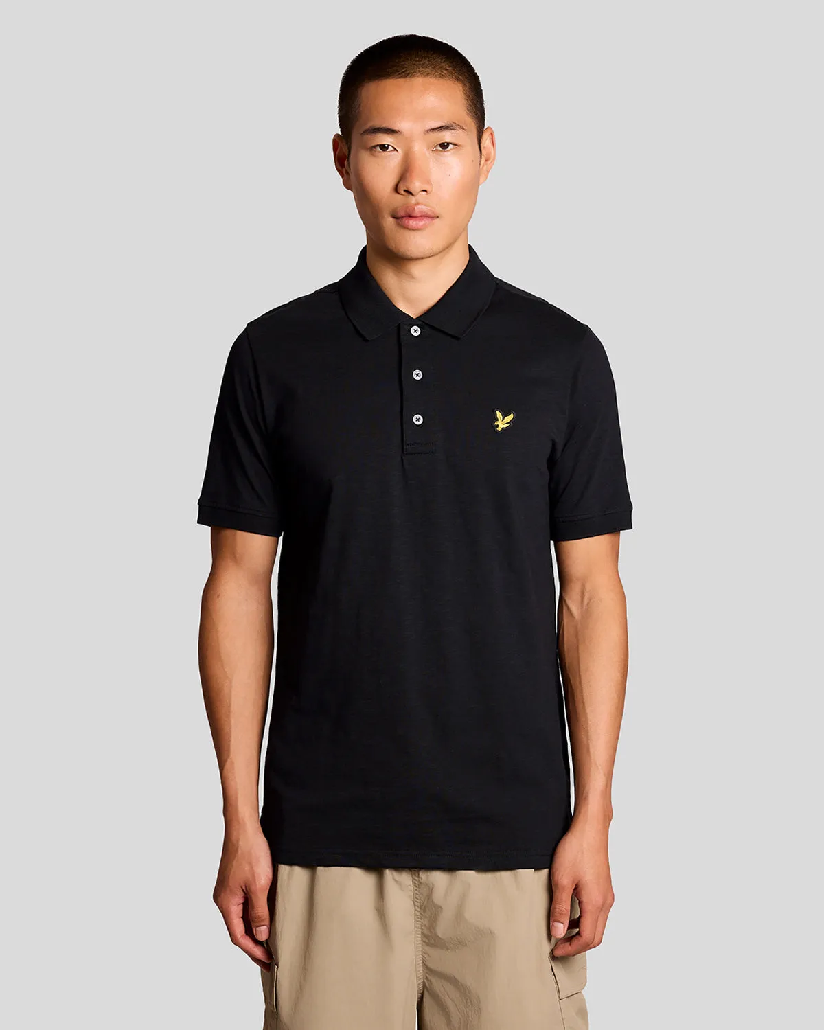 Fine Cotton Slub Polo Shirt sold by Lyle & Scott