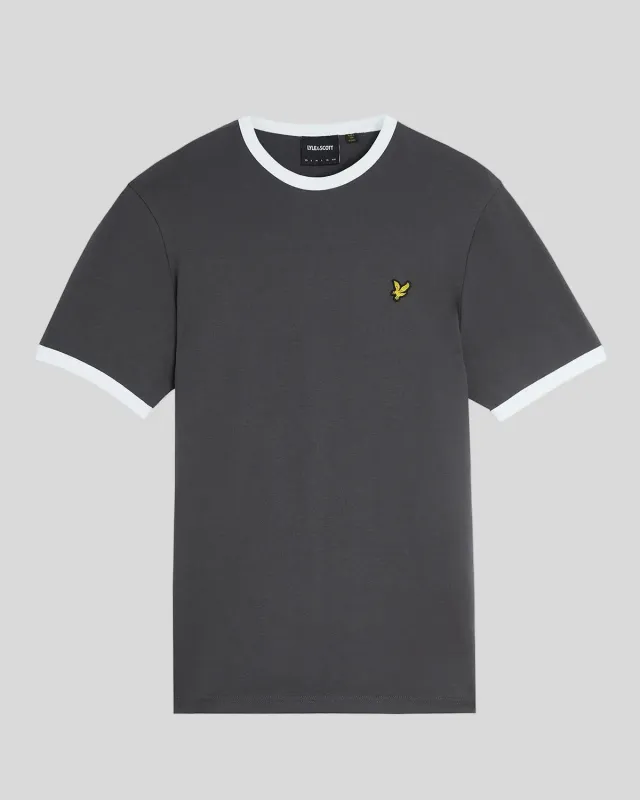 Ringer Cotton Crew Neck T-Shirt made by Lyle & Scott
