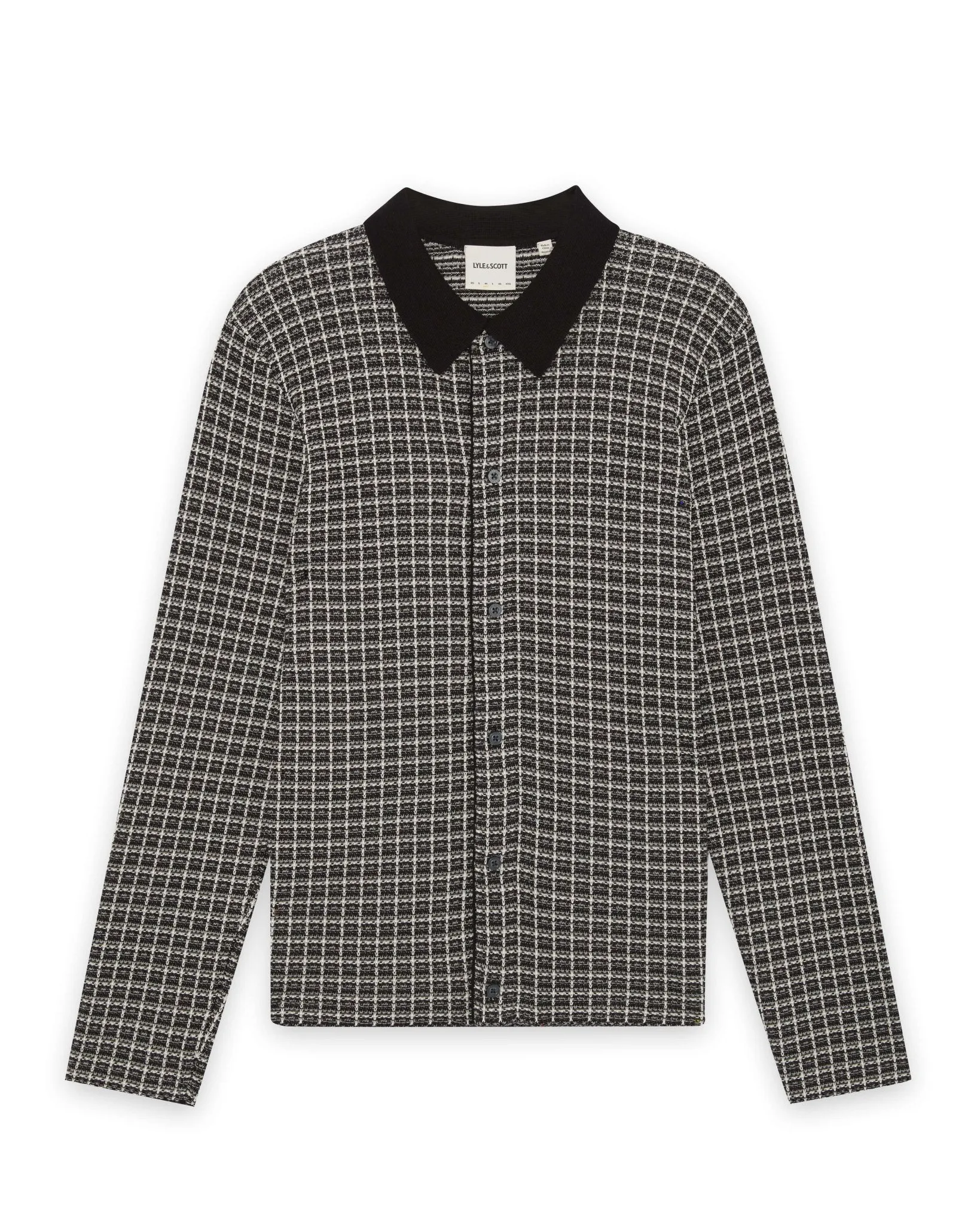 Basketweave Knitted Collared Cardigan sold by Lyle & Scott product image thumbnail 5