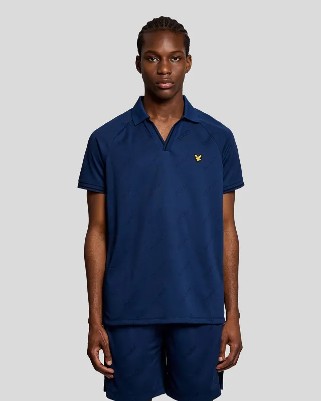 Sports Embossed Football Polo Shirt made by Lyle & Scott