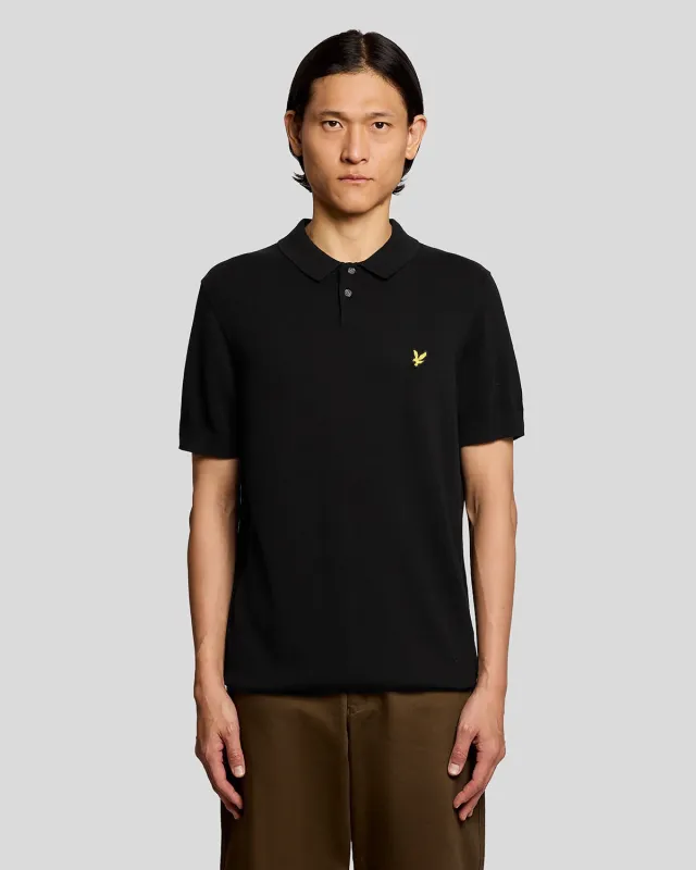 Cotton Knitted Polo Shirt sold by Lyle & Scott