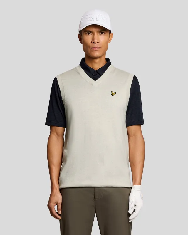 Lightweight Knitted V-Neck Vest sold by Lyle & Scott