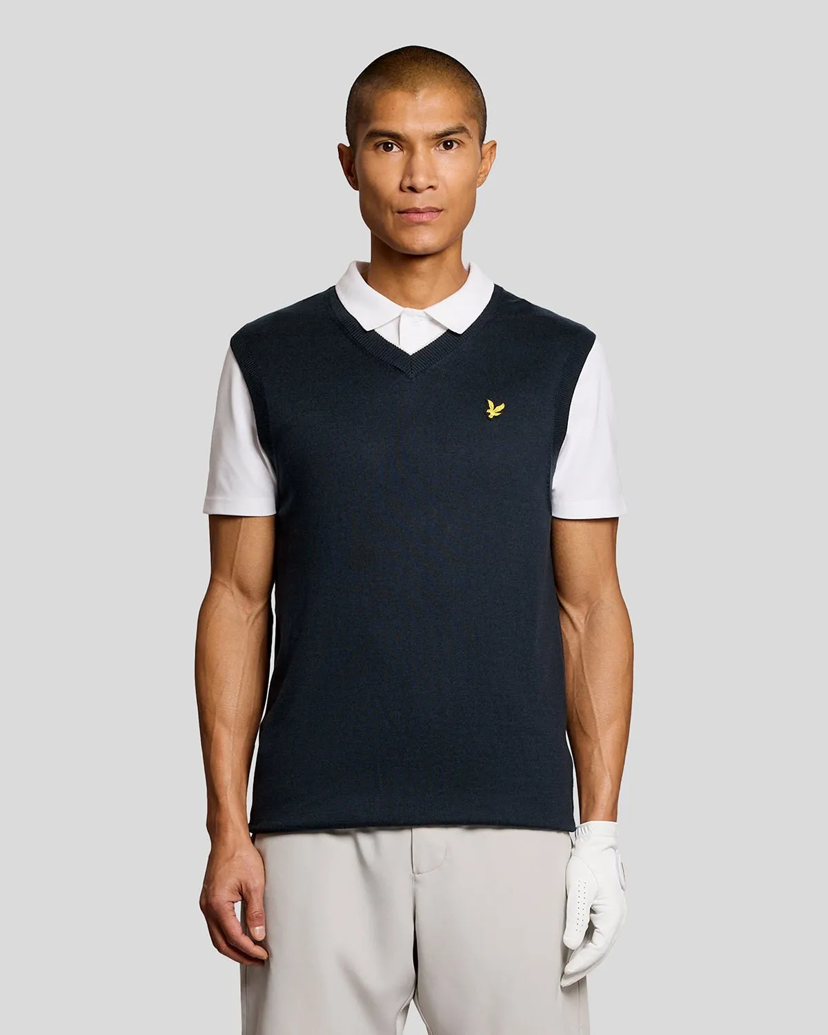 Lightweight Knitted V-Neck Vest sold by Lyle & Scott