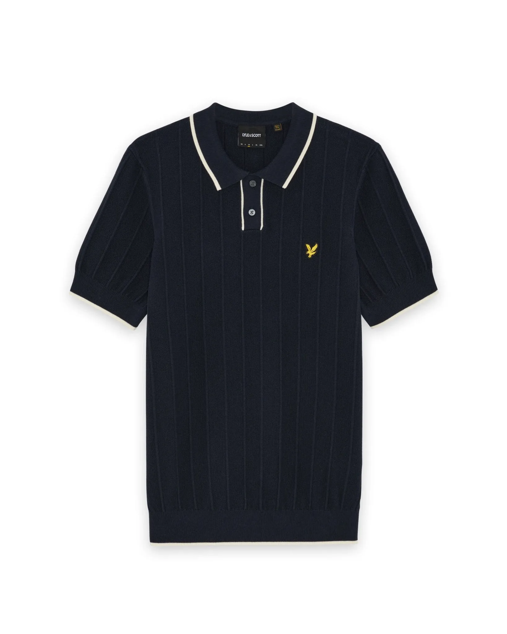 Tipped Pique Knitted Polo Shirt sold by Lyle & Scott product image thumbnail 5