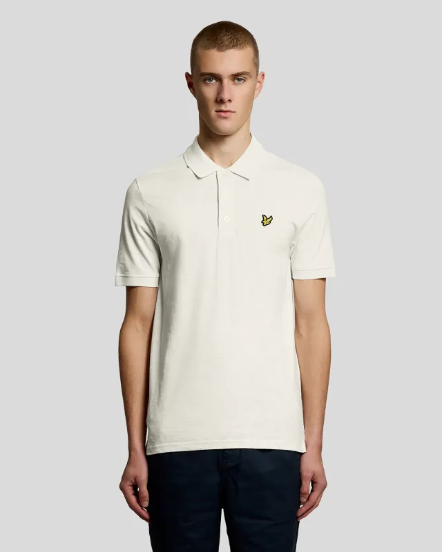 Fine Cotton Slub Polo Shirt made by Lyle & Scott