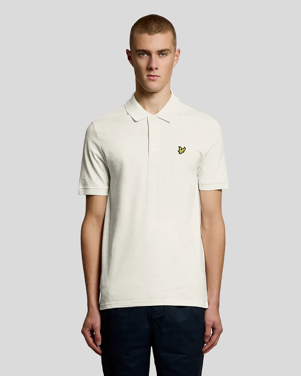 Fine Cotton Slub Polo Shirt sold by Lyle & Scott