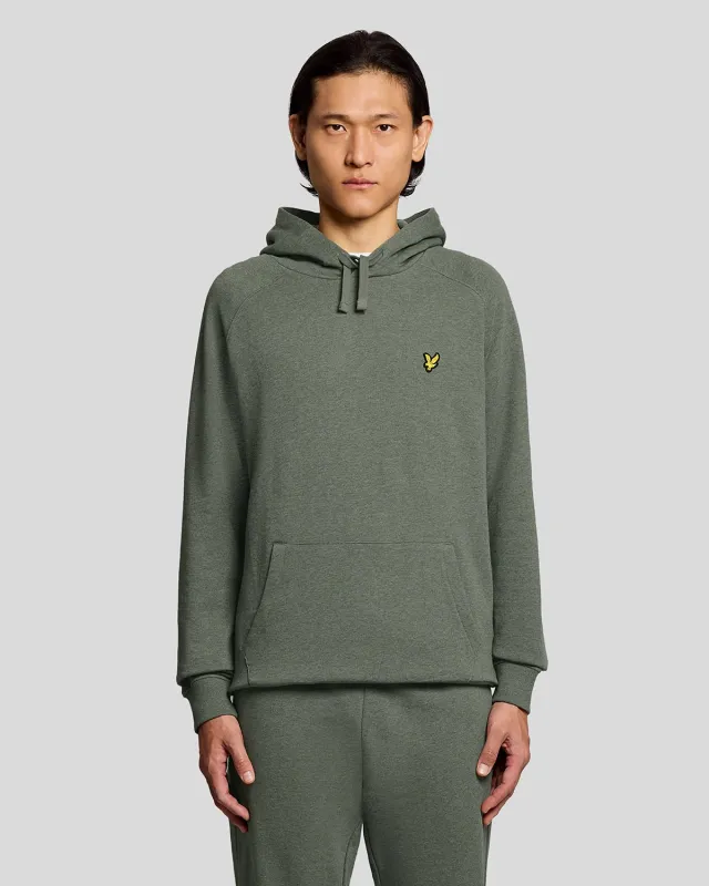 Cotton Marl Raglan Hoodie sold by Lyle & Scott