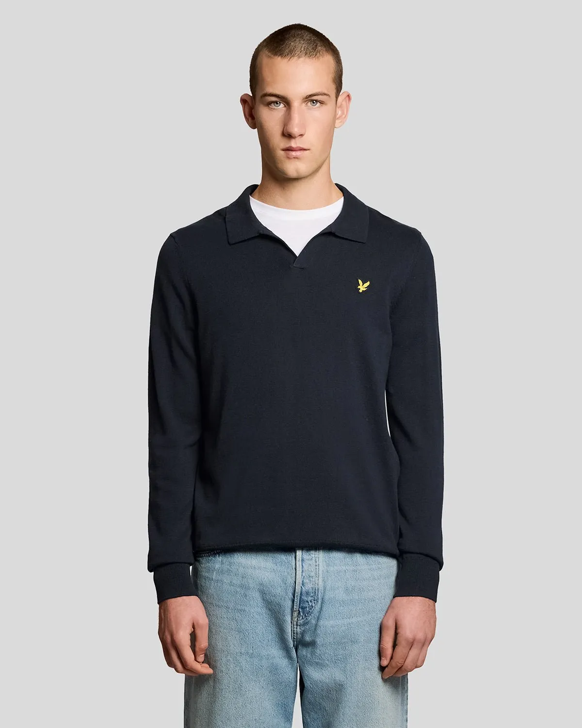 Cotton Polo-Collar Jumper sold by Lyle & Scott